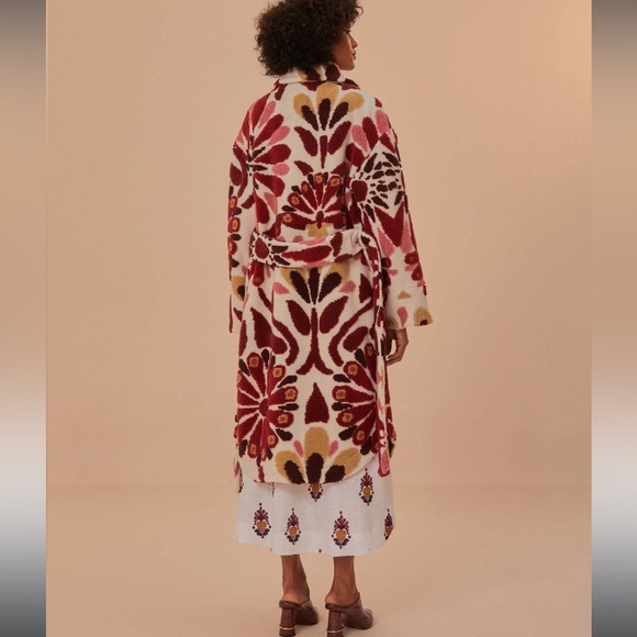 NWT Farm Rio Ainika Flowers Fleece Coat - Picture 4 of 7